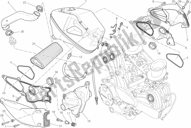 Wszystkie części do Wlot Ducati Streetfighter S 1100 2013